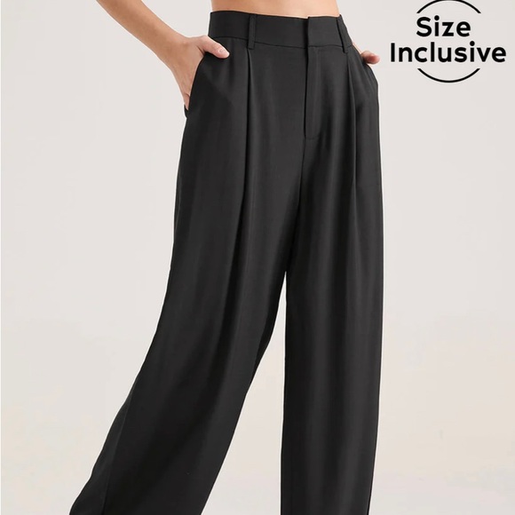 Oversized High Waisted Pleat Front Trousers - Picture 2 of 3